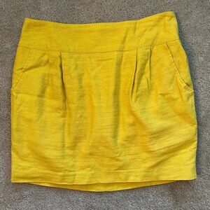 Forever21 mustard linen mini skirt with pockets!